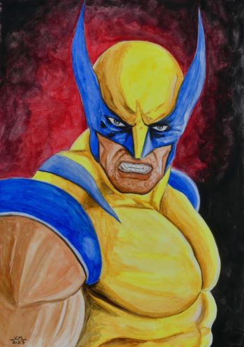 Image of Wolverine art - original painting