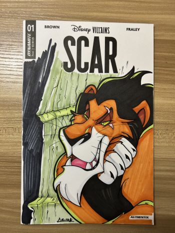 Image of Scar Comic Book Sketch Cover