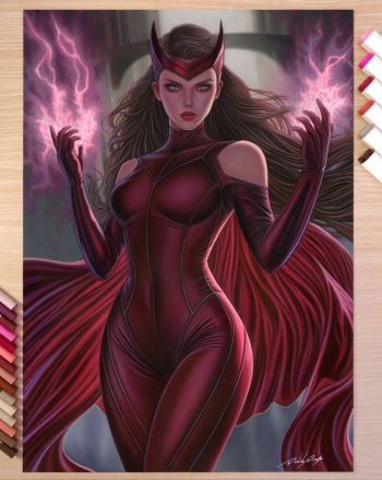 Image of Scarlet Witch - Original Artwork by David Dias