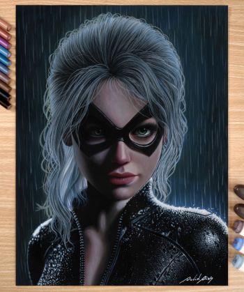 Image of Black Cat - Original Artwork by David Dias