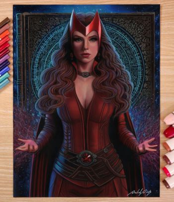 Image of Scarlet Witch - Original Artwork by David Dias