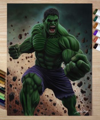 Image of Hulk - Original Artwork by David Dias