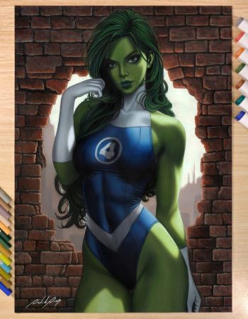 Image of She Hulk - Original Artwork by David Dias