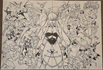 Image of Team Darkstalkers 1 connecting cover by Alberto J. Alburquerque