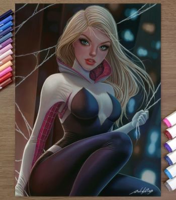 Image of Spider Gwen - Original Artwork by David Dias