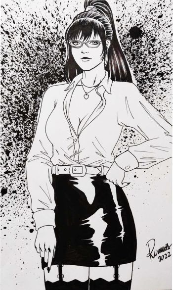 Image of UNPUBLISHED MS. INKWELL INKED ORIGINAL ART SIGNED CARLOS RAMOS & BOOK LOT
