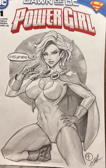Image of Power Girl Sketch Cover