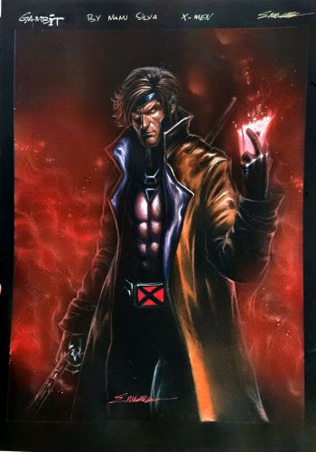 Image of Gambit on Black paper 11x17 by Manu Silva