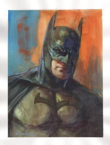 Image of Batman with orange by Joe Rubinstein