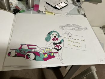 Image of Rebecca’s 2077 ford falcon cyberpunk edgerunners
