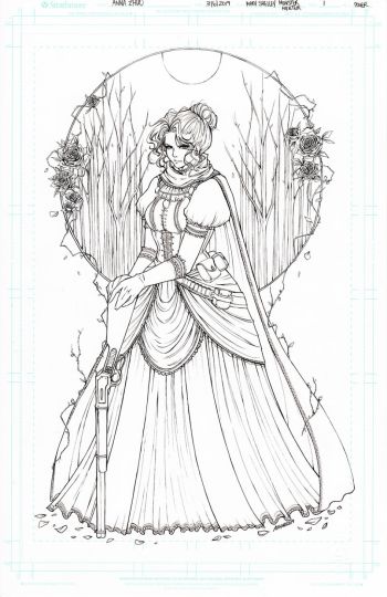 Image of Mary Shelley: Monster Hunter #1 (2019) Original (Cover - Ink)
