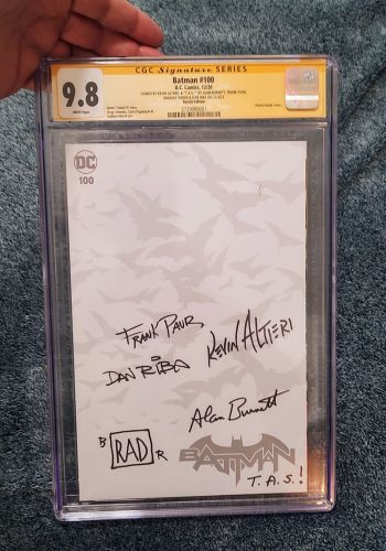 Image of Batman 100 Blank Variant X5 SIGNED CGC 9.8