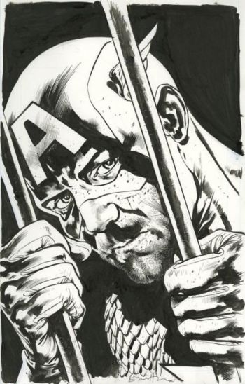 Image of Captain America Unpublished by Bryan HITCH