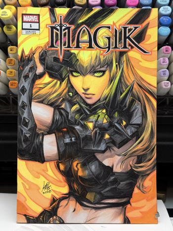 Image of Magik Marvel Rivals blank cover sketch