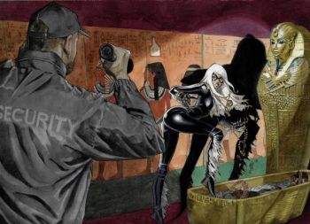 Image of black cat watercolors