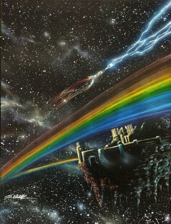 Image of Thor on Black paper by Manu Silva