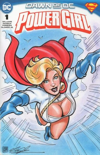 Image of Power Girl sketch cover by Tim Shinn