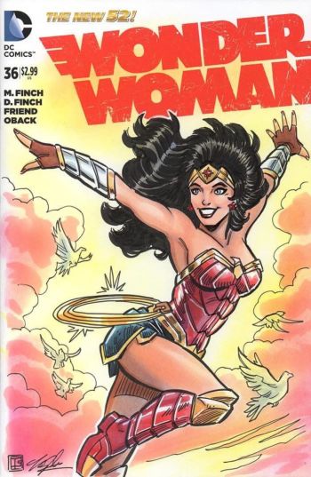 Image of Wonder Woman sketch cover by Tim Shinn