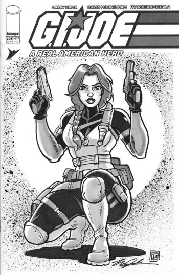 Image of G.I. Joe Scarlett sketch cover by Tim Shinn