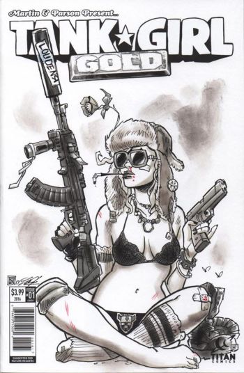 Image of Tank Girl sketch cover by Tim Shinn