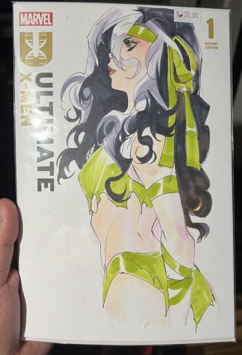 Image of Mirka Andolfo Savageland Rogue Sketch Cover drawn LIVE on the Raremarq Livestream on Saturday (5/17) at LCCAF 2025 