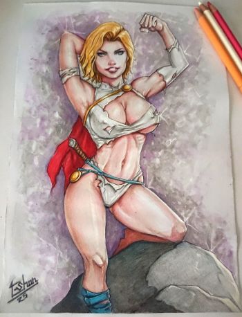 Image of original Power girl size 9×12
