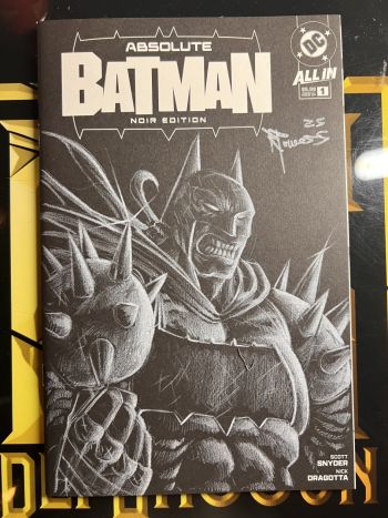 Image of Absolute Batman: black & white edition sketch cover