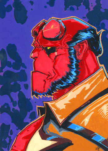 Image of Hellboy Profile Portrait