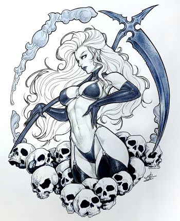 Image of Lady Death Artwork by M. R. Gunn