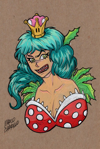Image of Princess Piranhette sketch 6.7x9.8