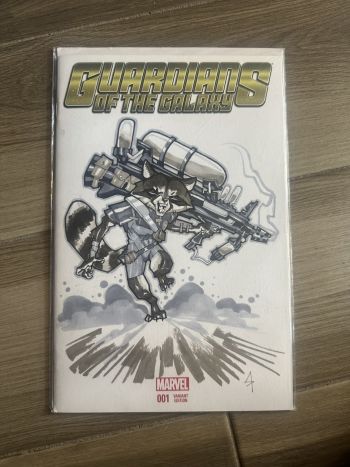 Image of Guardians of the Galaxy Rocket Raccoon Sketch Cover