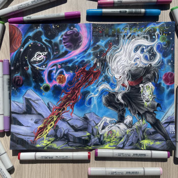 Image of Silver Surfer vs KNULL- by JAK