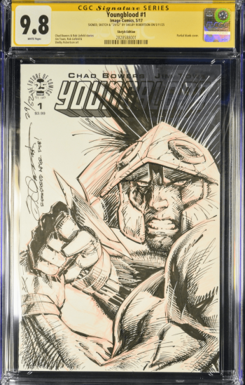 Image of Youngblood 1 Blank Cover Variant by Shelby Robertson CGC 9.8 - Prophet