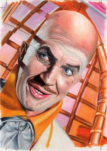 Image of Vincent Price Egghead Portrait Art