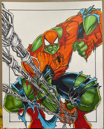 Image of Spider-Hulk Original Art