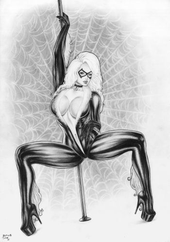 Image of Black Cat 11x17 Art by Daniela Lima
