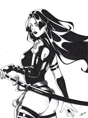 Image of [8.3 x 11.7] Psylocke