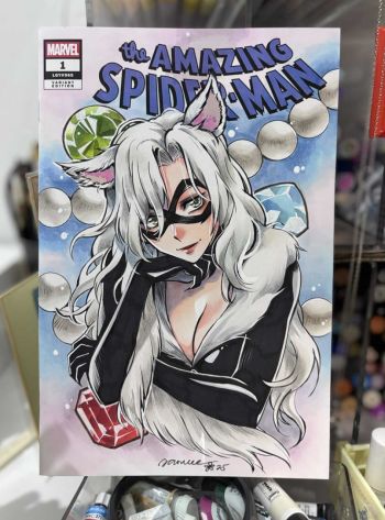 Image of Black Cat Sketch Cover by Saowee