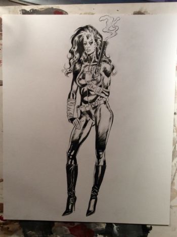 Image of Madame Masque [Recreation] Original Ink Drawing