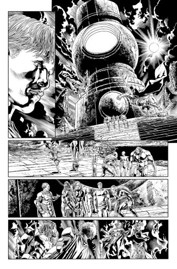 Image of Green Lantern Corps #07 page 15 inks over bluelines by Oclair Albert