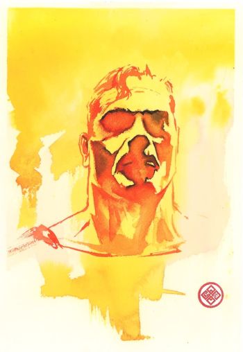 Image of Superman in yellow by Ito 居酒屋 Izakaya