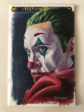 Image of Joker Joaquin Phoenix Acrylic Sketch Cover