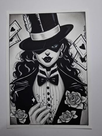 Image of Zatanna Original Ink Illustration