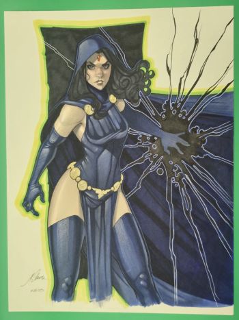 Image of Mario Chavez sketch 9"x12 Raven Sketch