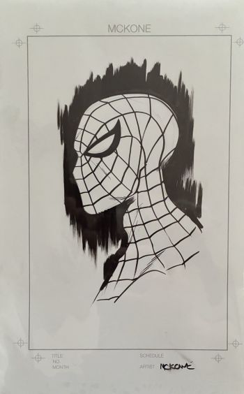 Image of Mike McKone Spider-Man sketch ! Drawn/signed by Michael McKone