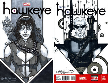 Image of Tony Harris Hawkeye Sketch Covers Lot