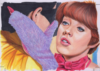 Image of Pussycat and Robin Color Illustration