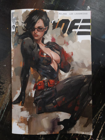 Image of Baroness - Acrylic painting on Blank Variant comic