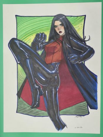 Image of Mario Chavez sketch 9"x12 Lady Shiva