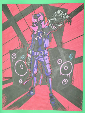 Image of Mario Chavez sketch 9"x12 Miles G. Morales Prowler